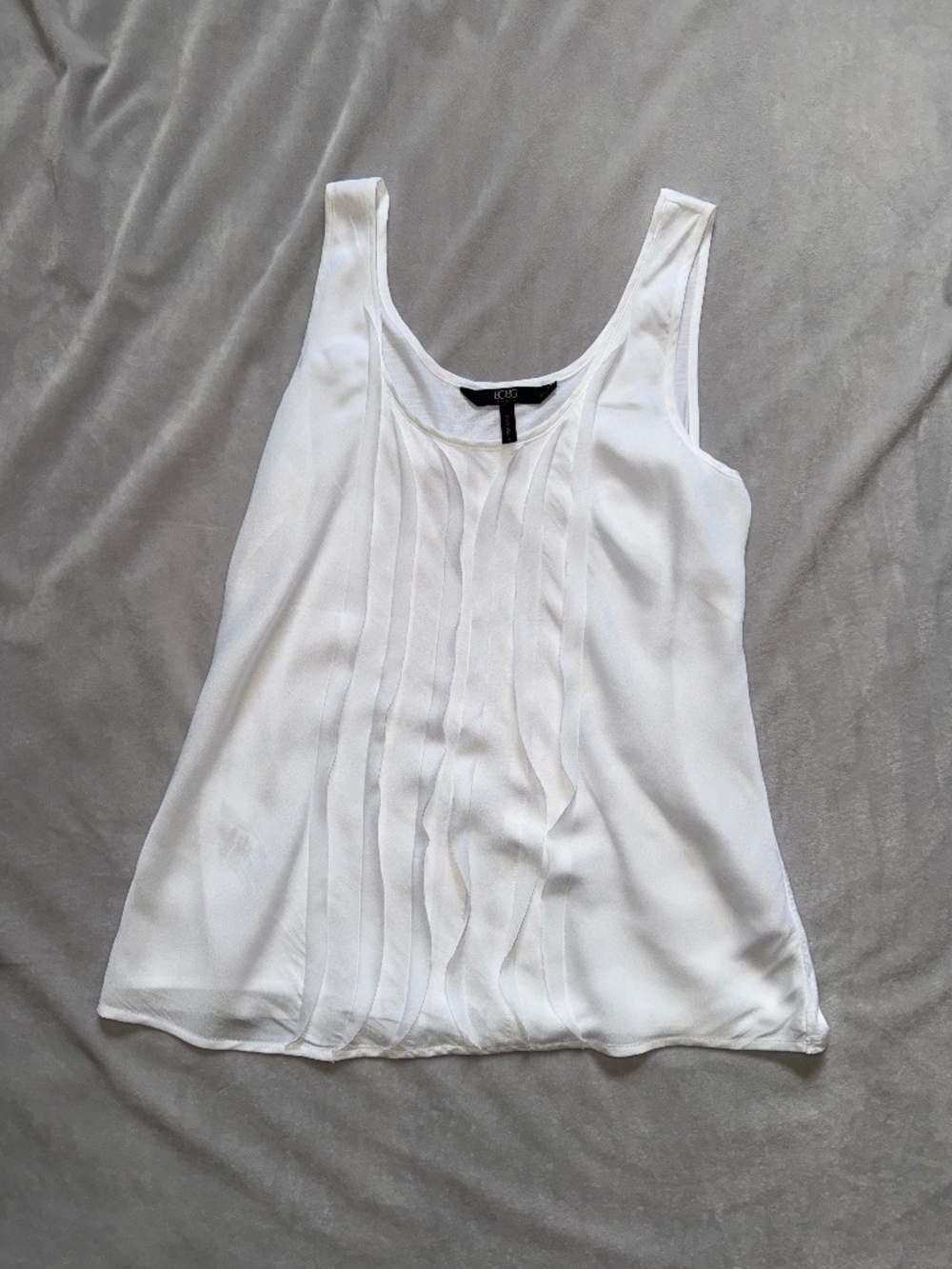 BCBG Ruffle Front Tank Top